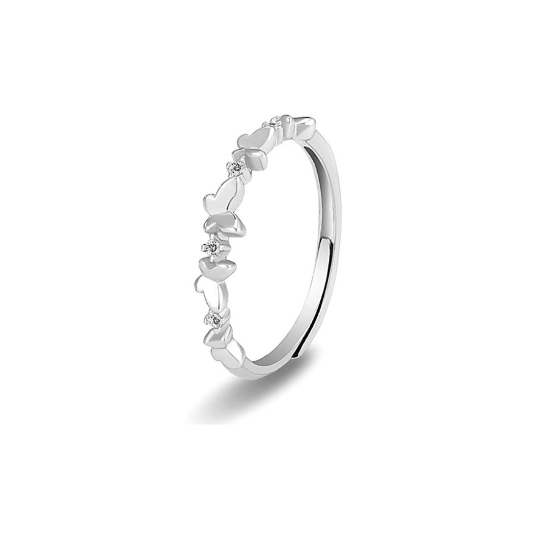 Wholesale butterfly couple ring sweet cute exquisite all-Match ring
